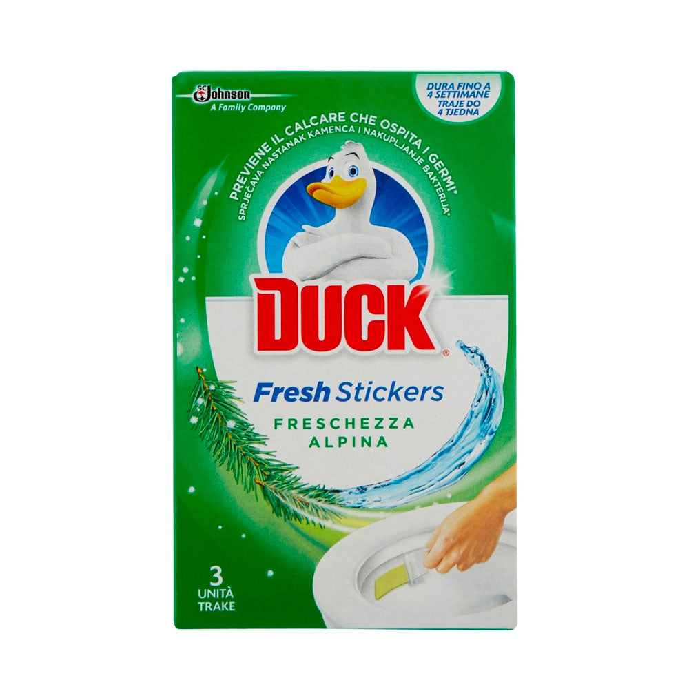 DUCK - FRESH STICKERS DEODORANTE WC FRESCHEZZA ALPINA - 3pz