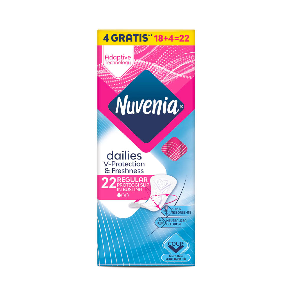 NUVENIA - DAILIES V-PROTECTION & FRESHNESS PROTEGGI-SLIP DONNA RIPIEGATO REGULAR - 22PZ