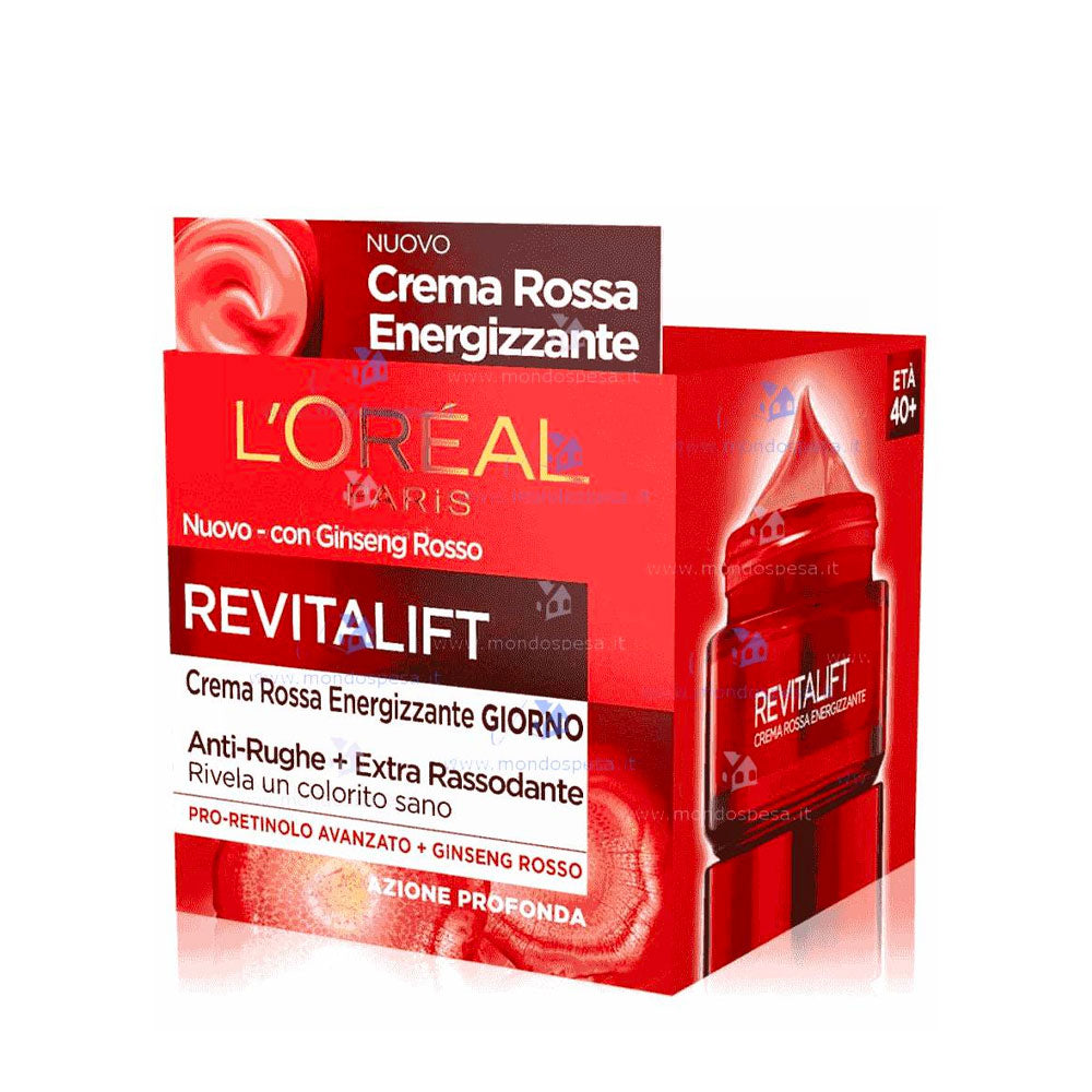 L'OREAL PARIS - REVITALIFT CREMA VISO ENERGIZZANTE GIORNO GINSENG ROSSO ANTI-ETA' - 50ML