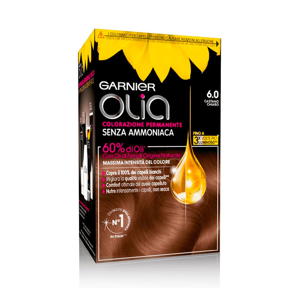 GARNIER - OLIA COLORAZIONE PERMANENTE TINTA CAPELLI - 6.0 BIONDO SCURO