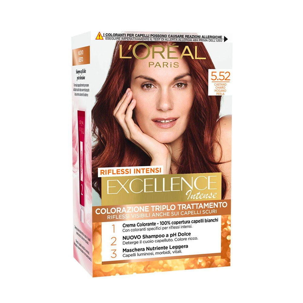 L'OREAL PARIS - EXCELLENCE INTENSE TINTA PER CAPELLI COLORAZIONE 5.52 - CASTANO CHIARO MOGANO