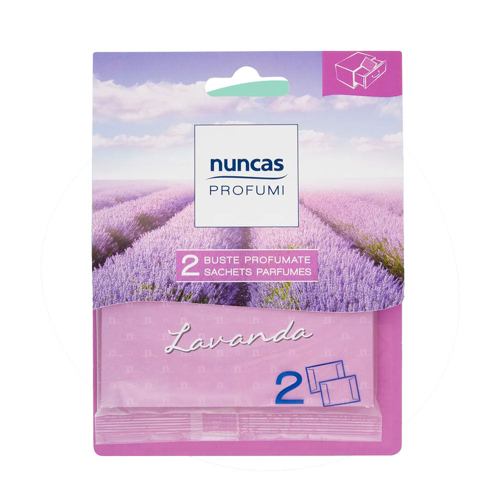 NUNCAS - BUSTE PROFUMATE PER CASSETTI LAVANDA - 2 PEZZI