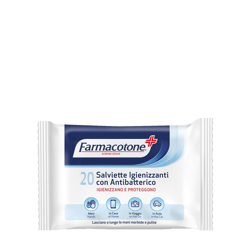 FARMACOTONE - SALVIETTINE MANI DETERGENTI CON ANTIBATTERICO - 20PZ
