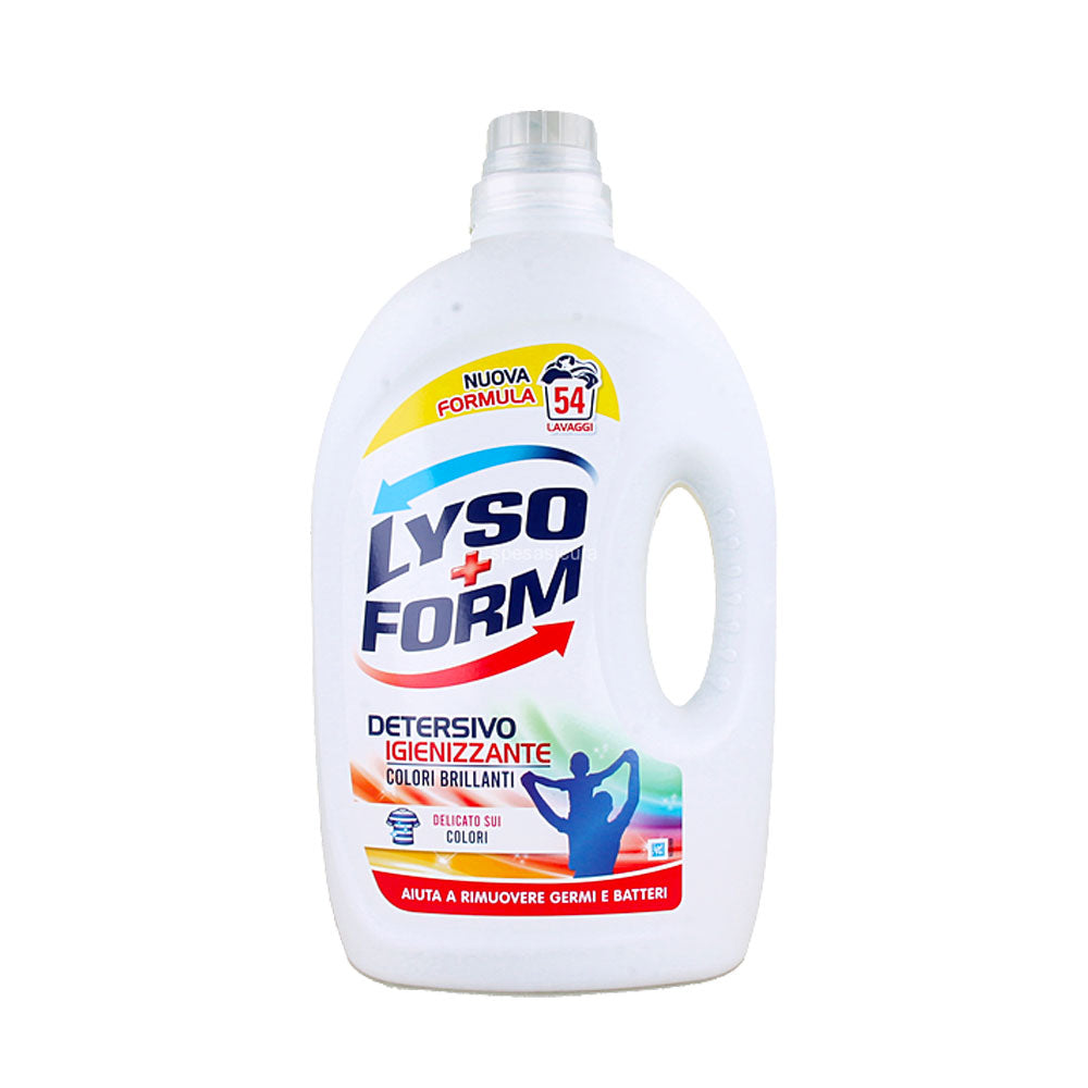LYSOFORM - DETERSIVO LIQUIDO LAVATRICE IGIENIZZANTE COLORI BRILLANTI - 54 LAVAGGI