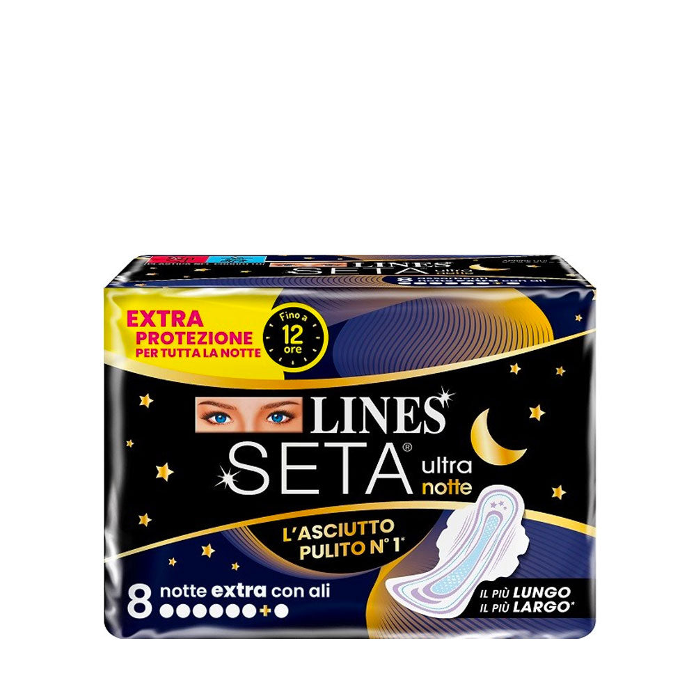 LINES - SETA ULTRA NOTTE ASSORBENTI EXTRA CON ALI - 8PZ