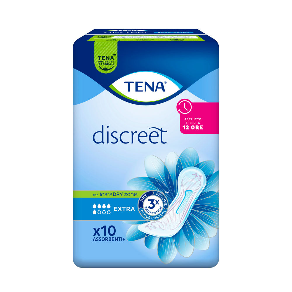 TENA - ASSORBENTI DISCREET EXTRA - 10 PZ