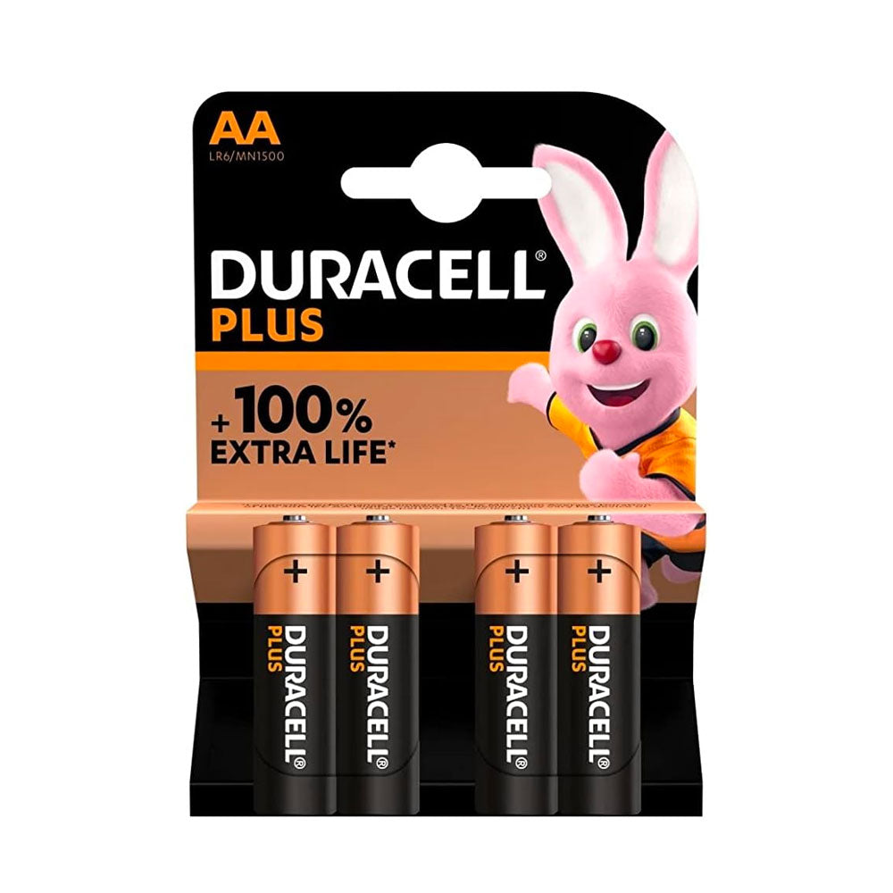 DURACELL PLUS BATTERIE AA STILO 4pz