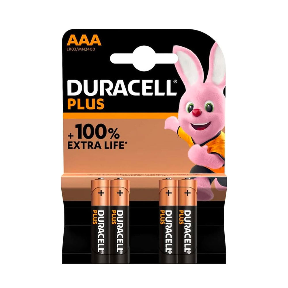 DURACELL PLUS BATTERIE AAA MINISTILO 4pz