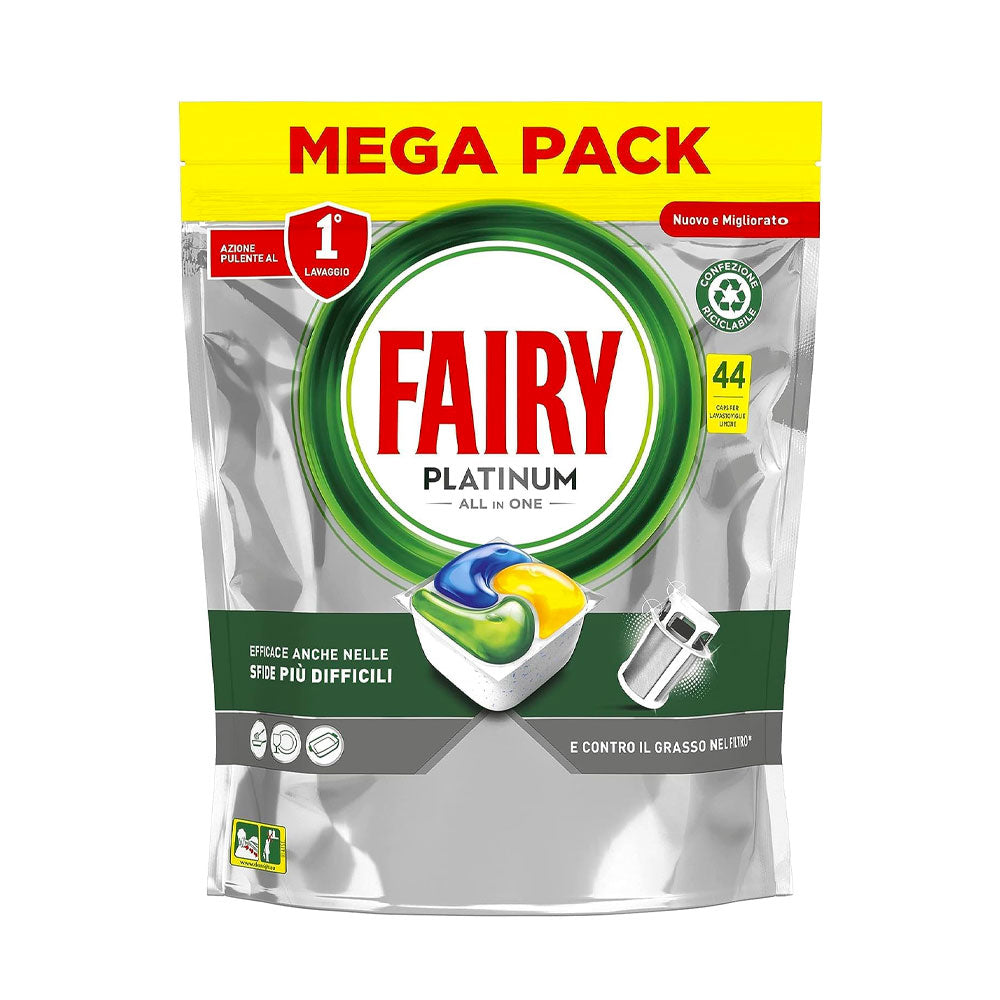 FAIRY - PLATINUM ALL IN ONE PASTIGLIE LAVASTOVIGLIE LIMONE - 44PZ