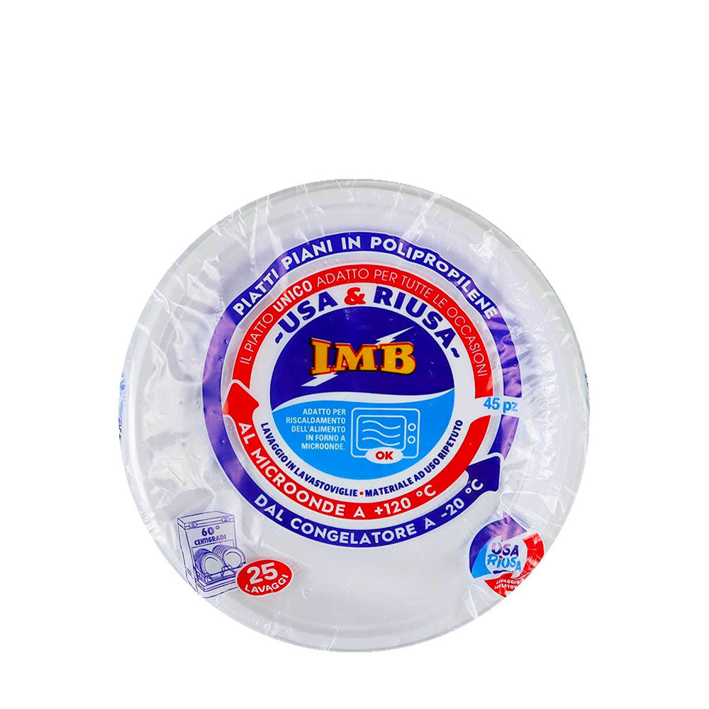 IMB - PIATTO IN PLASTICA RIUTILIZZABILE PIANO 400G