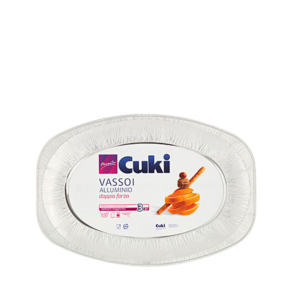 CUKI PRESENTA VASSOI IN ALLUMINIO CALDO/FREDDO 3pz