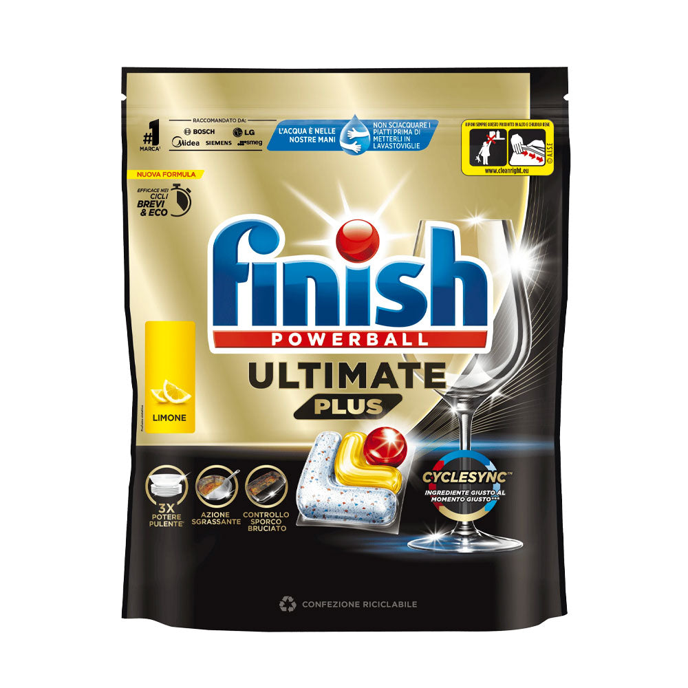 FINISH - POWERBALL ULTIMATE PLUS CAPS LAVASTOVIGLIE LIMONE - 22PZ