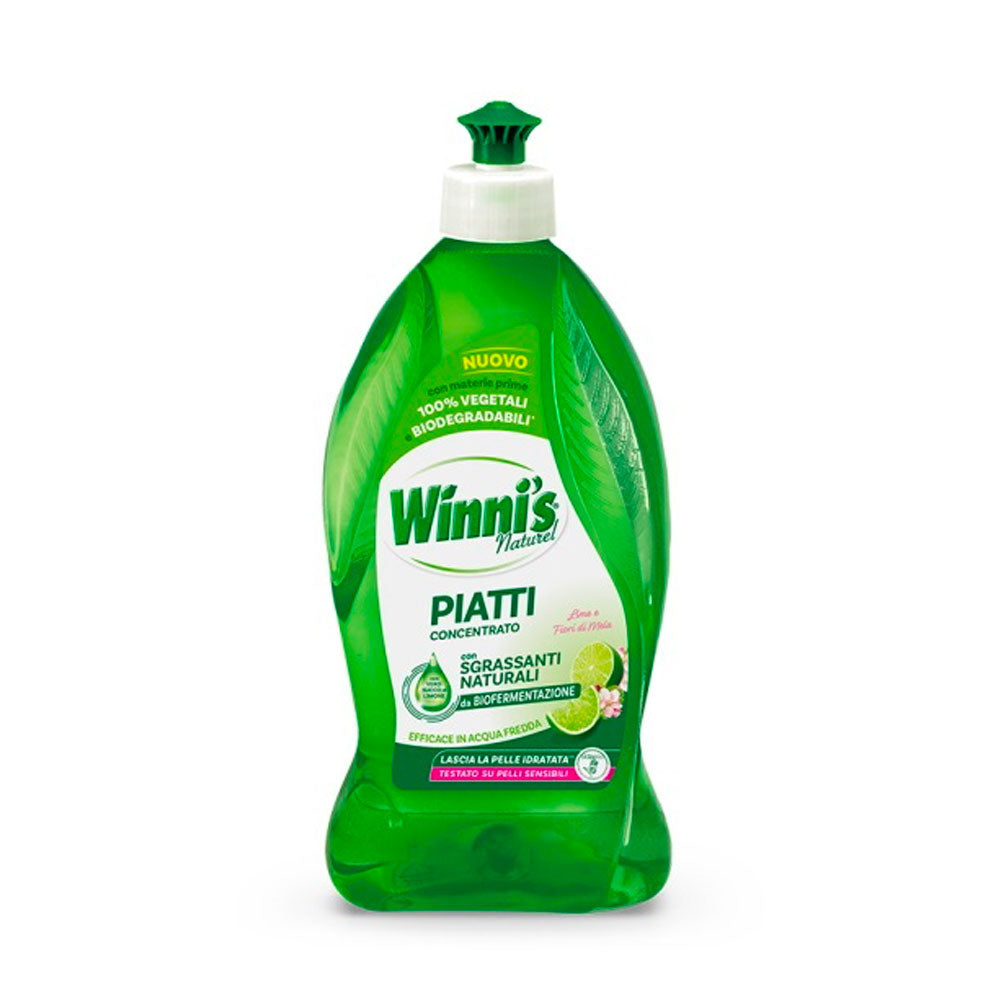 WINNI'S DETERGENTE PIATTI CONCENTRATO - LIME E FIORI DI MELA - 480 ML