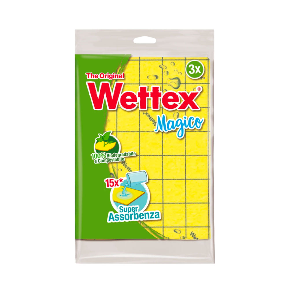 WETTEX PANNO MAGICO MULTIUSO - CONF. 3 PEZZI - ASSORBENTE E DUREVOLE