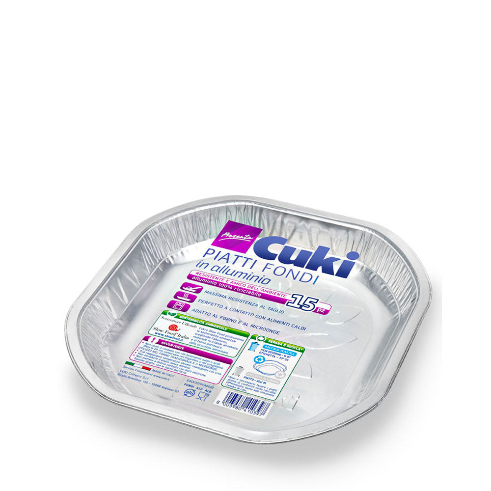 CUKI PRESENTA PIATTI FONDI IN ALLUMINIO 15pz