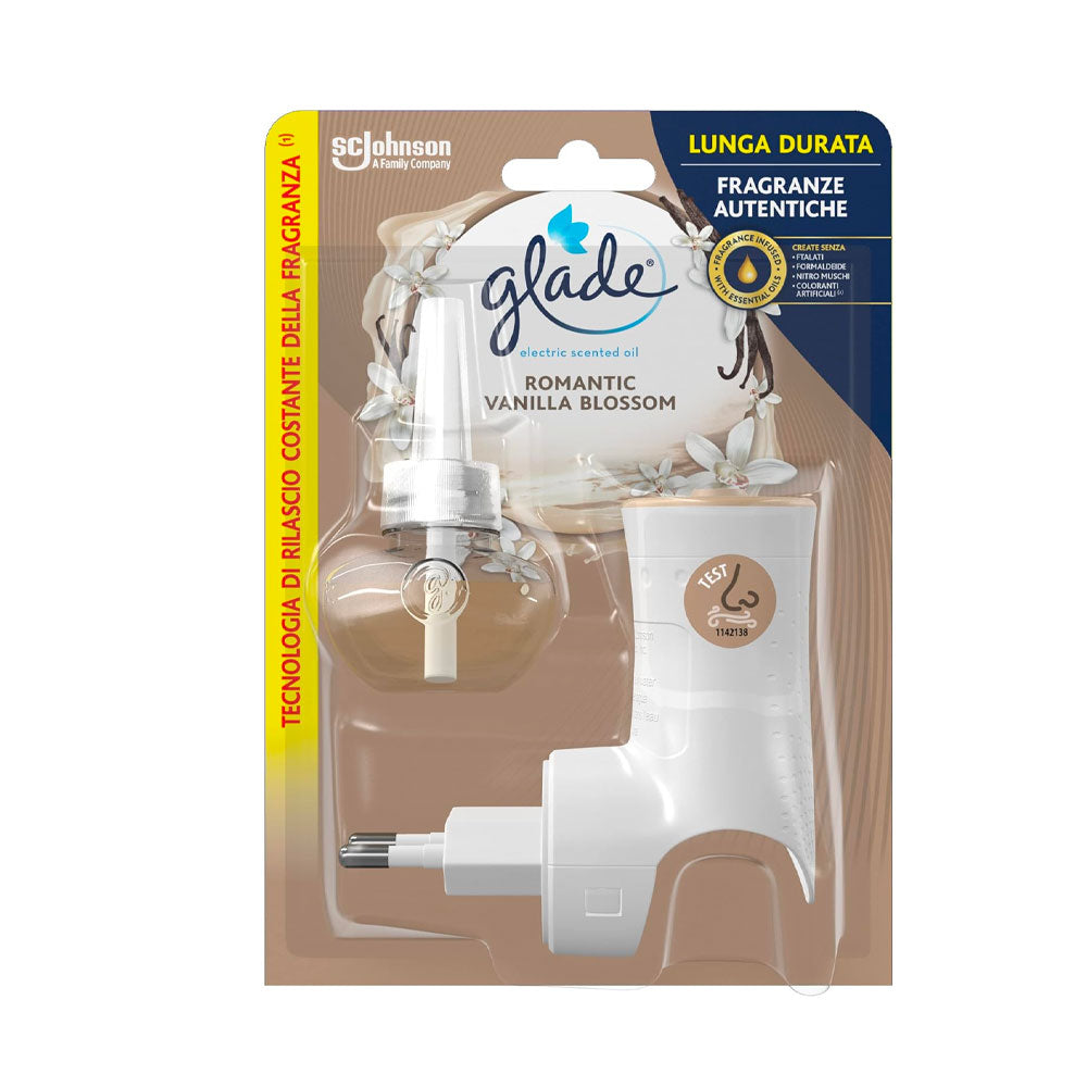 GLADE - ELECTRIC SCENTED OIL ROMANTIC VANILLA BLOSSOM DIFFUSORE + RICARICA