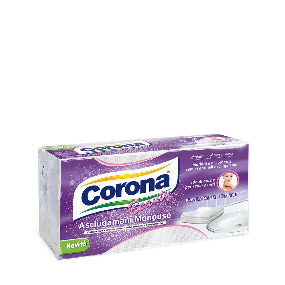 CORONA - BEAUTY ASCIUGAMANI MONOUSO IN CARTA 34x68cm 50pz